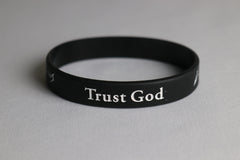 Trust God, Pray About It Rubber Bracelet