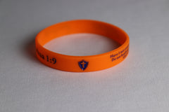Joshua 1:9 Be Strong & Courageous Rubber Bracelet
