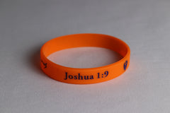 Joshua 1:9 Be Strong & Courageous Rubber Bracelet