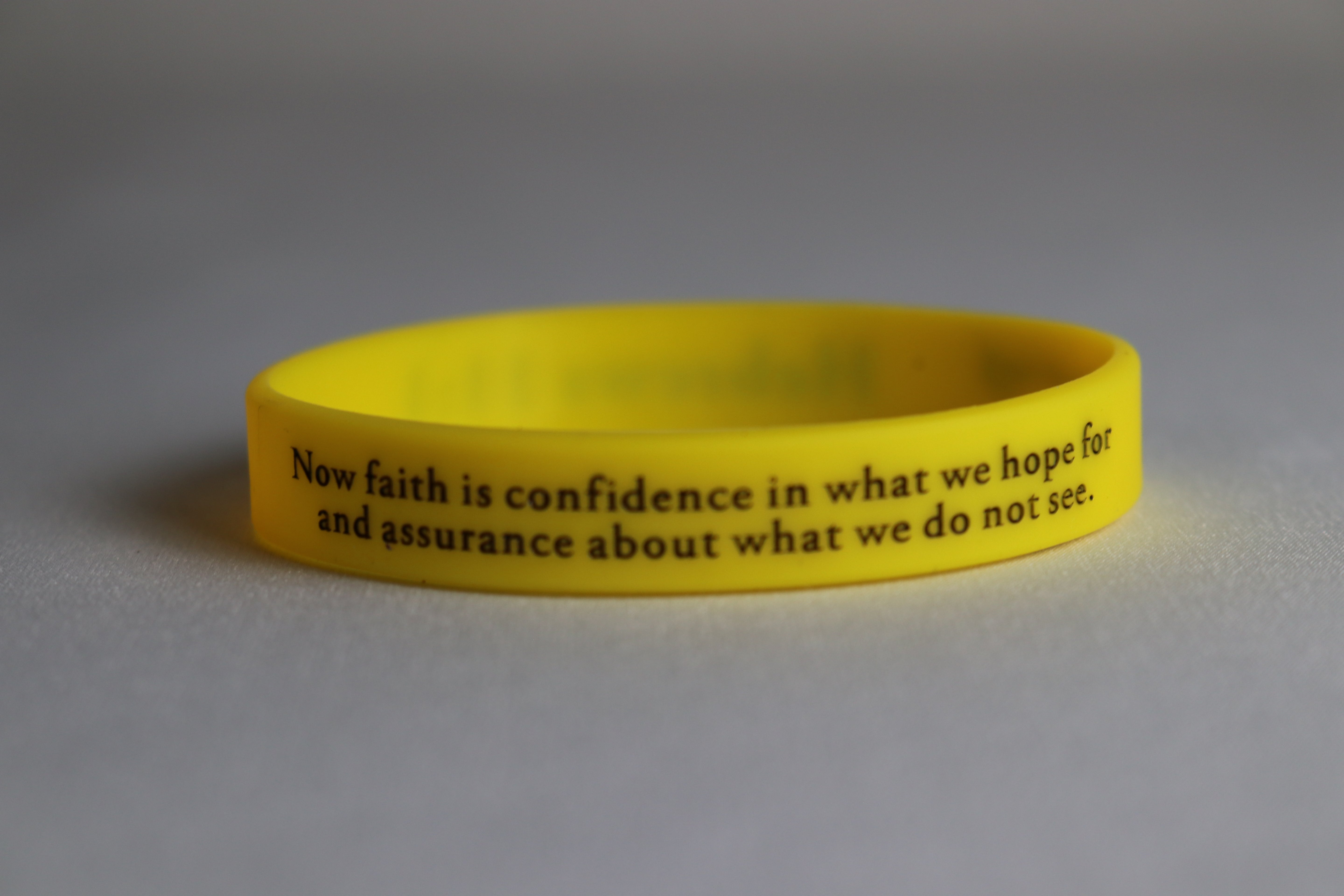 Hebrews 11:1 Faith Rubber Bracelet