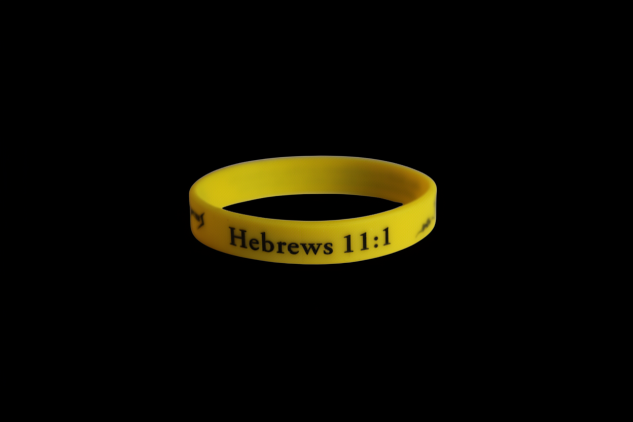 Hebrews 11:1 Faith Rubber Bracelet