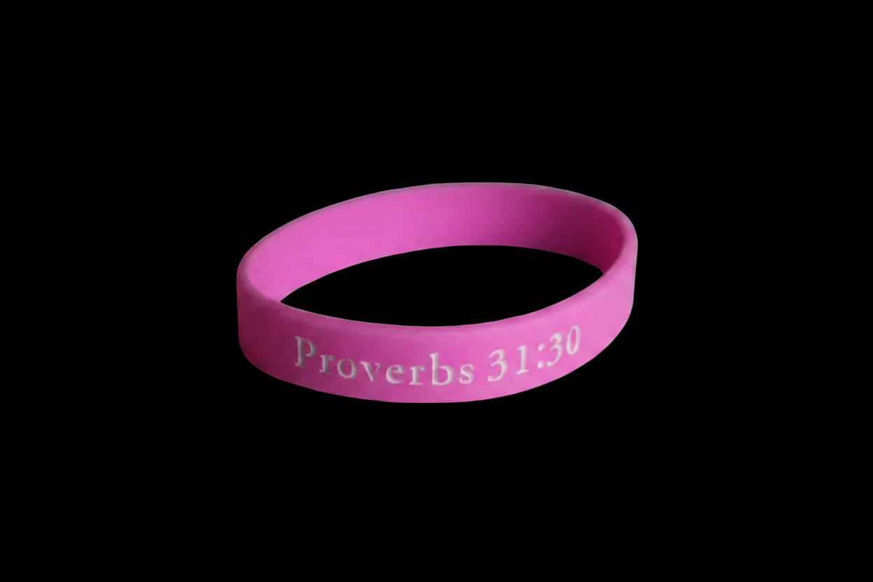 Proverbs 31:30 God Fearing Rubber Bracelet