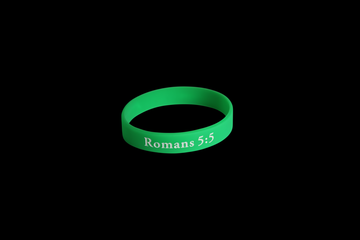 Romans 5:5 Hope Rubber Bracelet