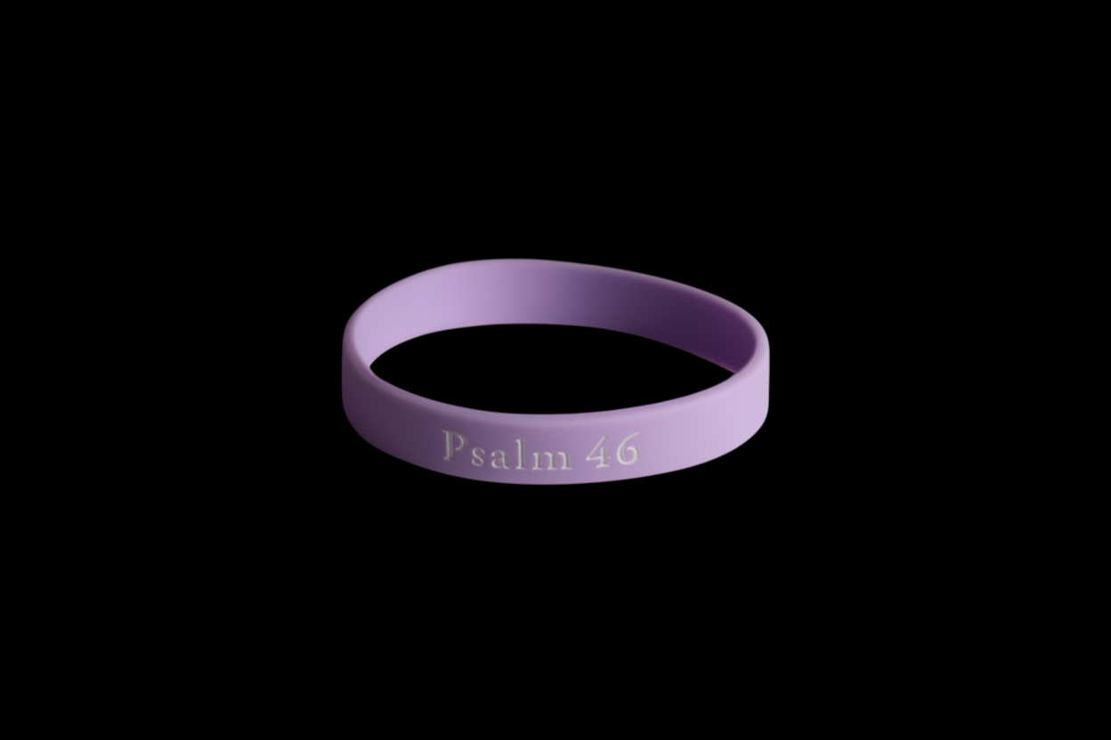 Psalm 46 Refuge Rubber Bracelet