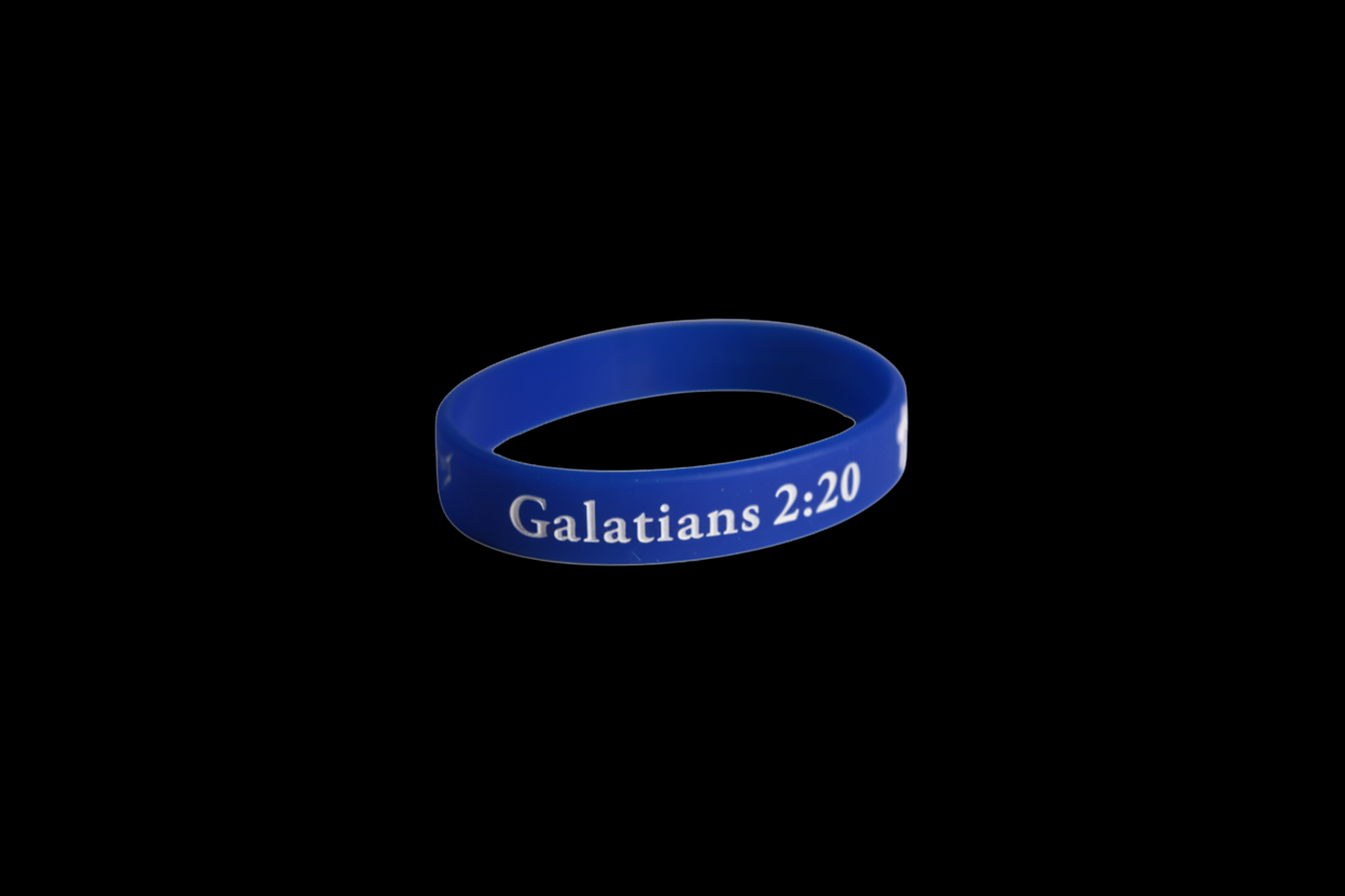 Galatians 2:20 Identity Rubber Bracelet