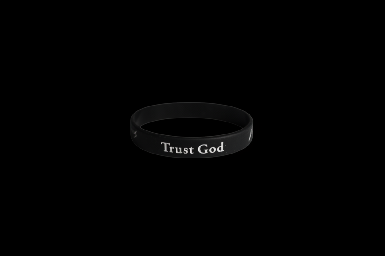 Trust God, Pray About It Rubber Bracelet